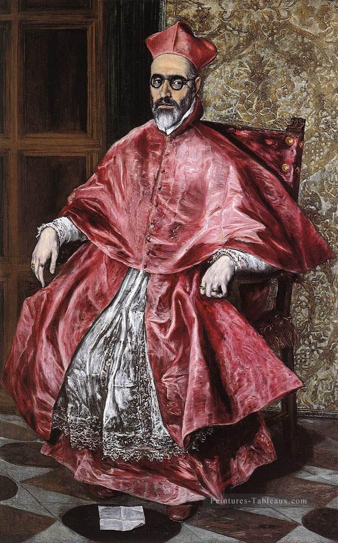 Portrait d’un cardinal maniérisme espagnol Renaissance El Greco Peintures à l'huile